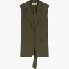 Gilet lungo monopetto con fusciacca
