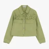 Giubbotto camicia con bottoni e ruches