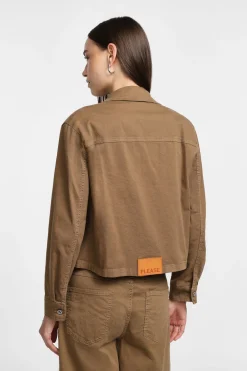 Giubbotto camicia con bottoni e ruches