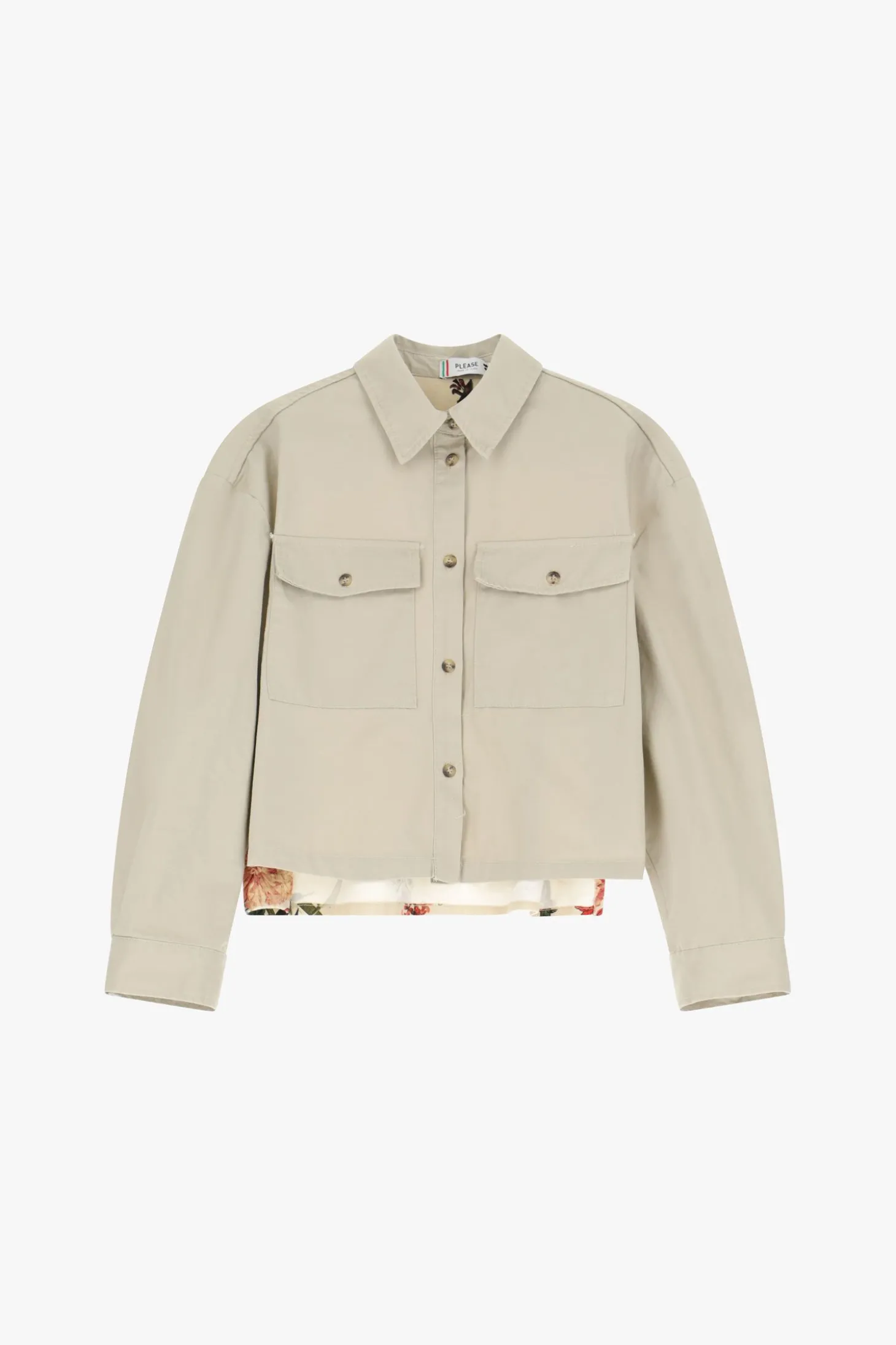 Giubbotto camicia con stampa posteriore