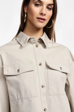 Giubbotto camicia con stampa posteriore