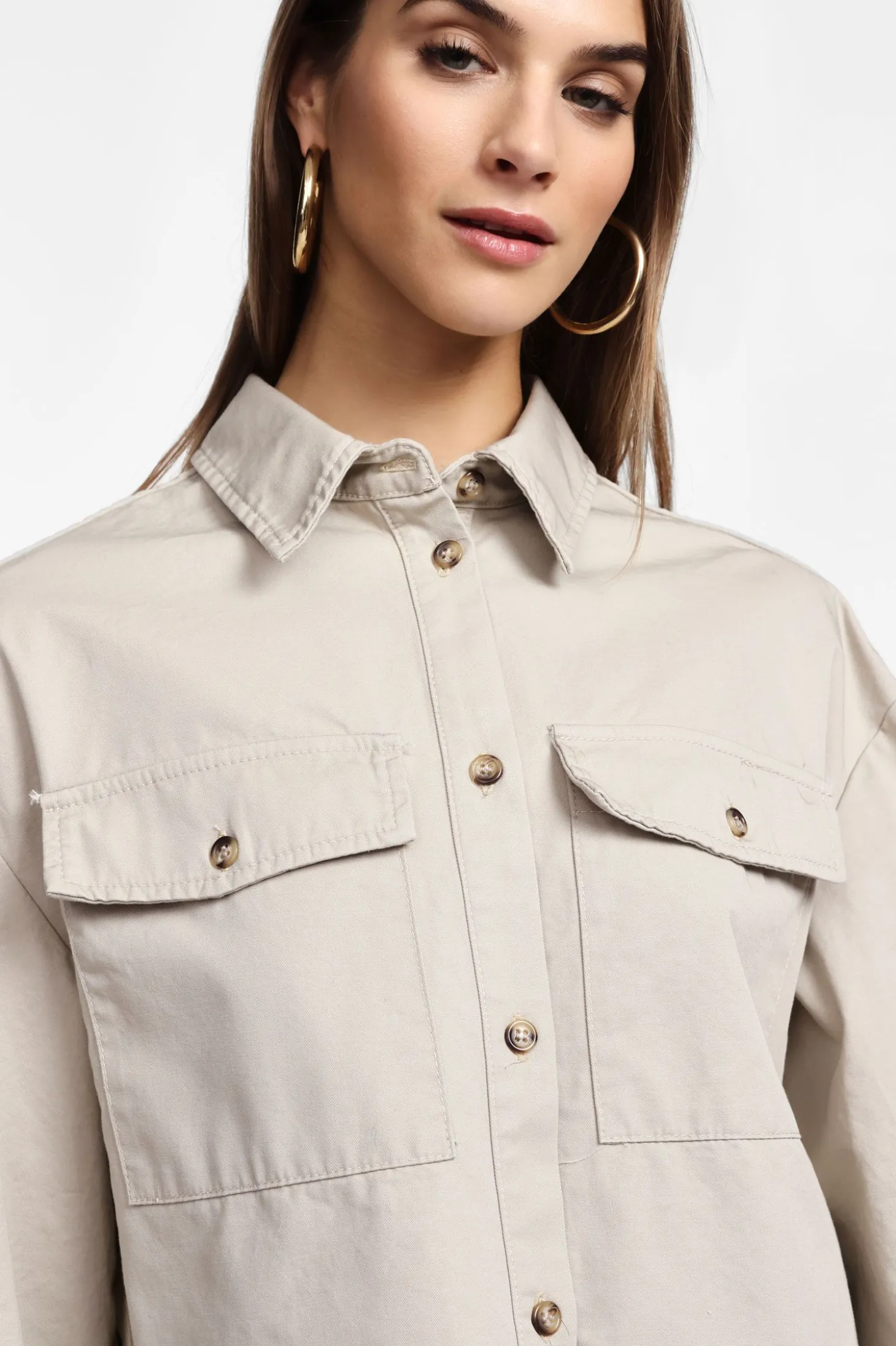 Giubbotto camicia con stampa posteriore