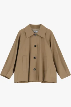 Giubbotto stile trench con chiusura a bottoni