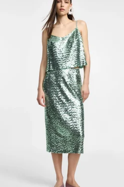 Gonna midi con paillettes