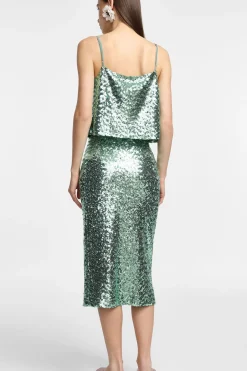 Gonna midi con paillettes