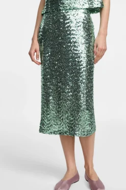 Gonna midi con paillettes