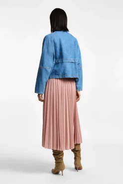 Gonna plissettata vita alta filo lurex