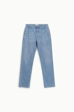 Jeans a gamba dritta vita media