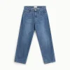 Jeans a gamba dritta vita alta