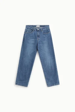 Jeans a gamba dritta vita alta