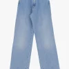 Jeans a gamba larga con spacchi