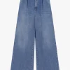 Jeans a gamba larga con vita alta