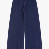 Jeans a gamba larga con vita media