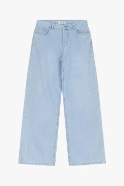 Jeans a gamba larga con vita media