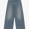 Jeans a gamba svasata con vita media