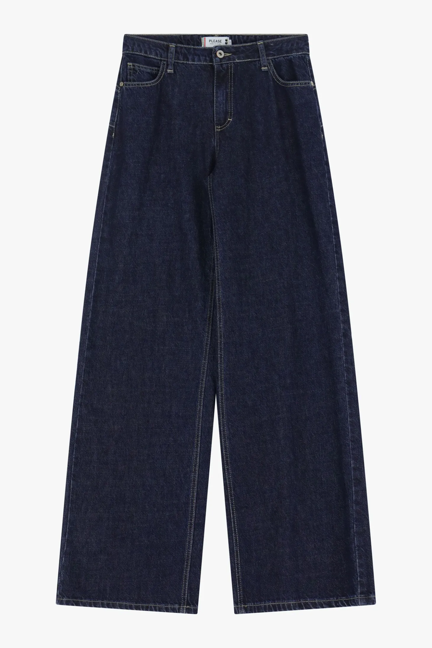 Jeans a zampa con vita media