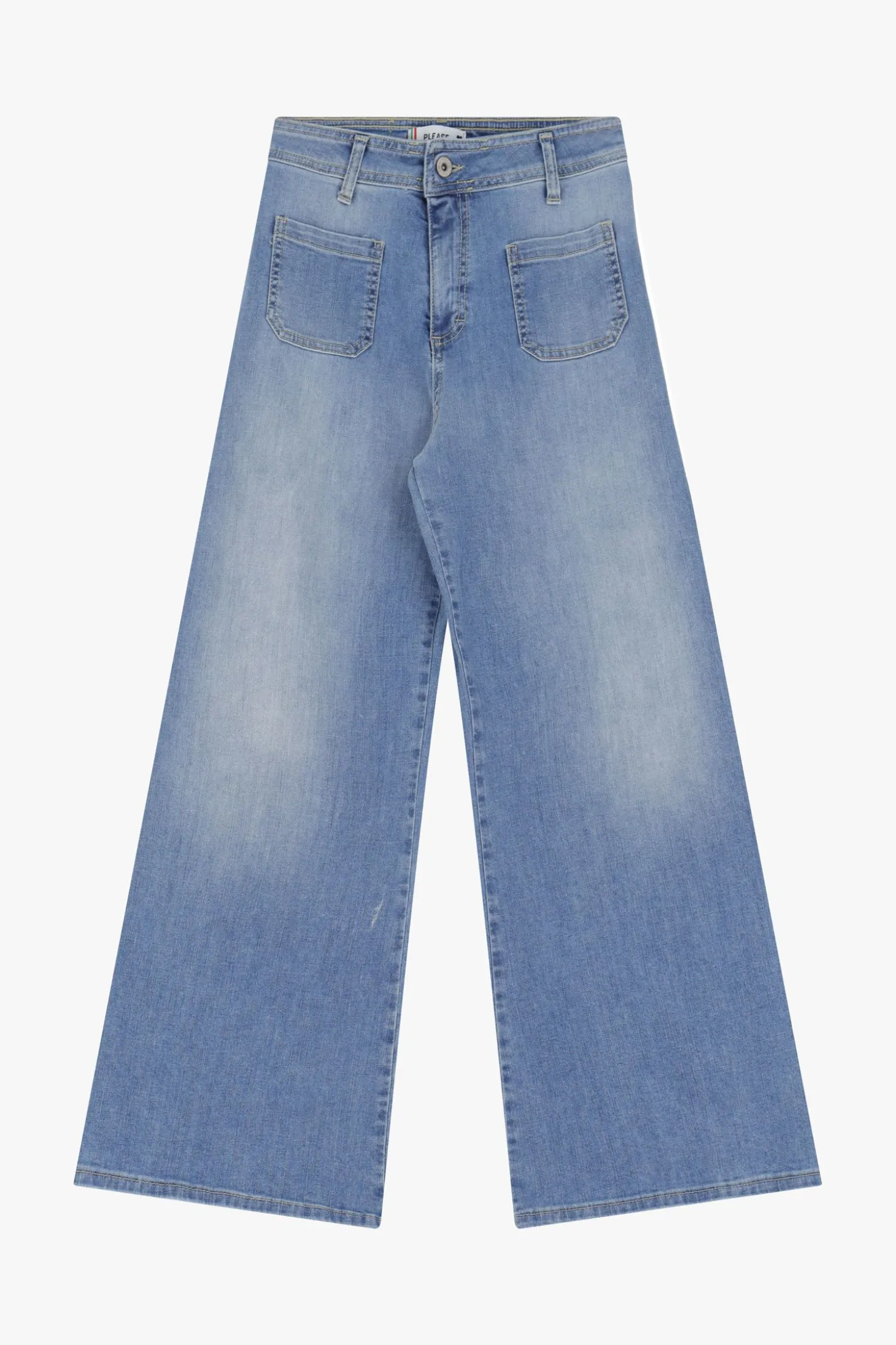 Jeans flare con vita media e tasche