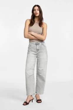 Jeans tapered a vita alta