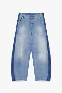 Jeans tapered con dettagli colorblock