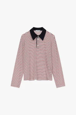 Maglia a righe con colletto classico