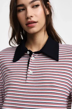 Maglia a righe con colletto classico