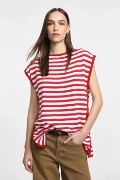 Maglia a righe con maniche corte