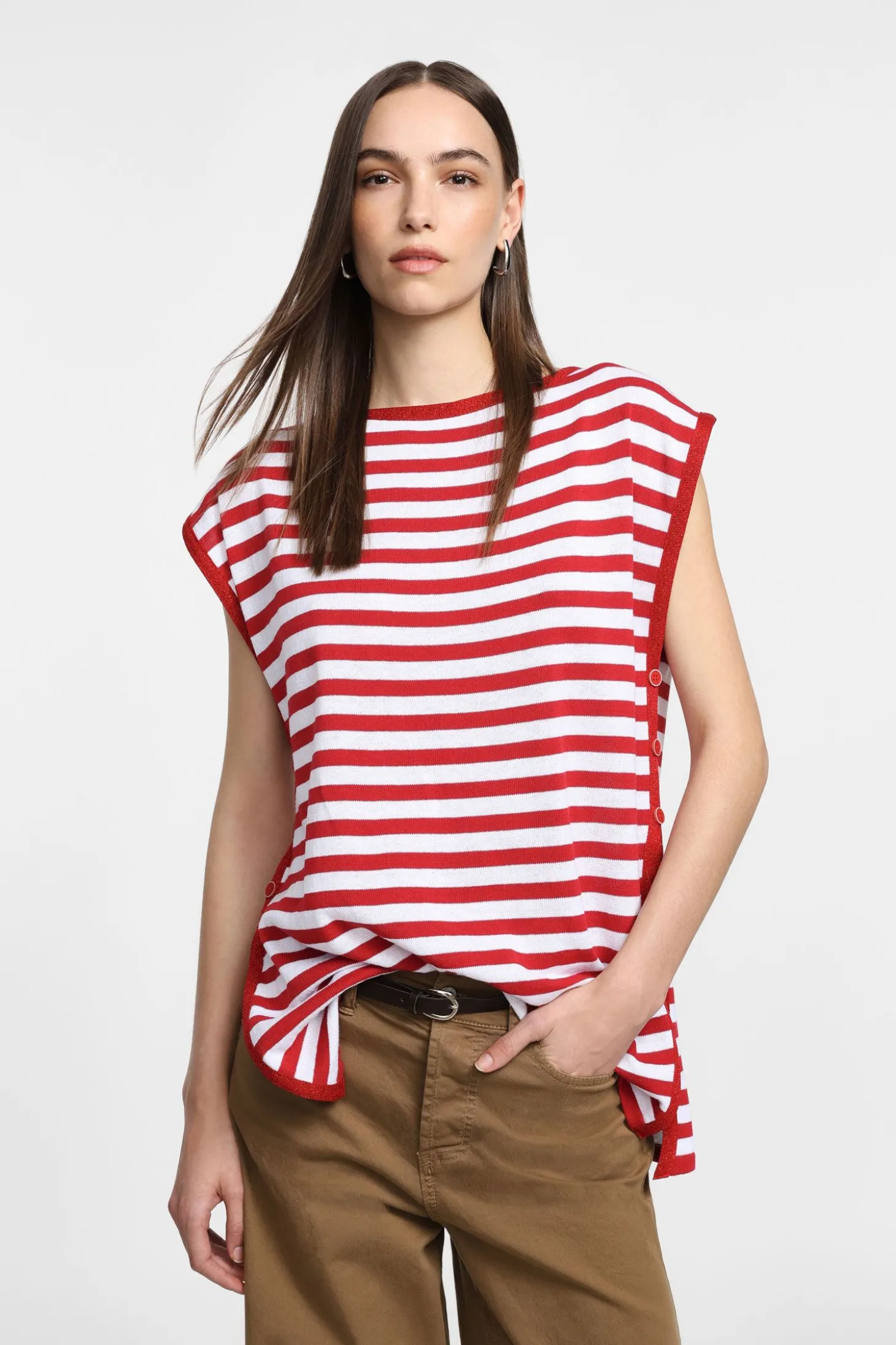 Maglia a righe con maniche corte