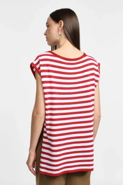 Maglia a righe con maniche corte