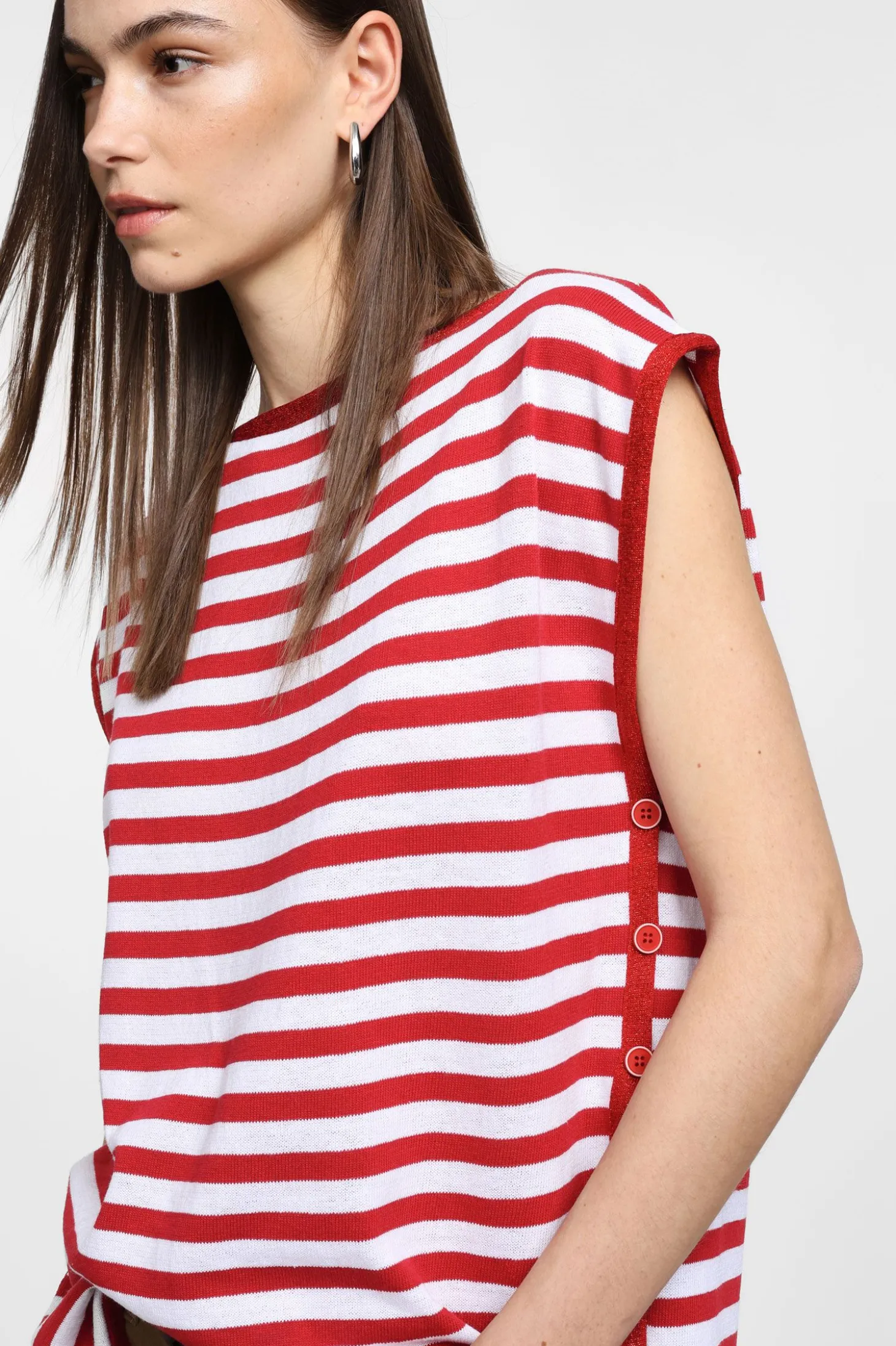 Maglia a righe con maniche corte