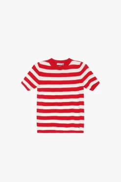 Maglia a righe maniche corte