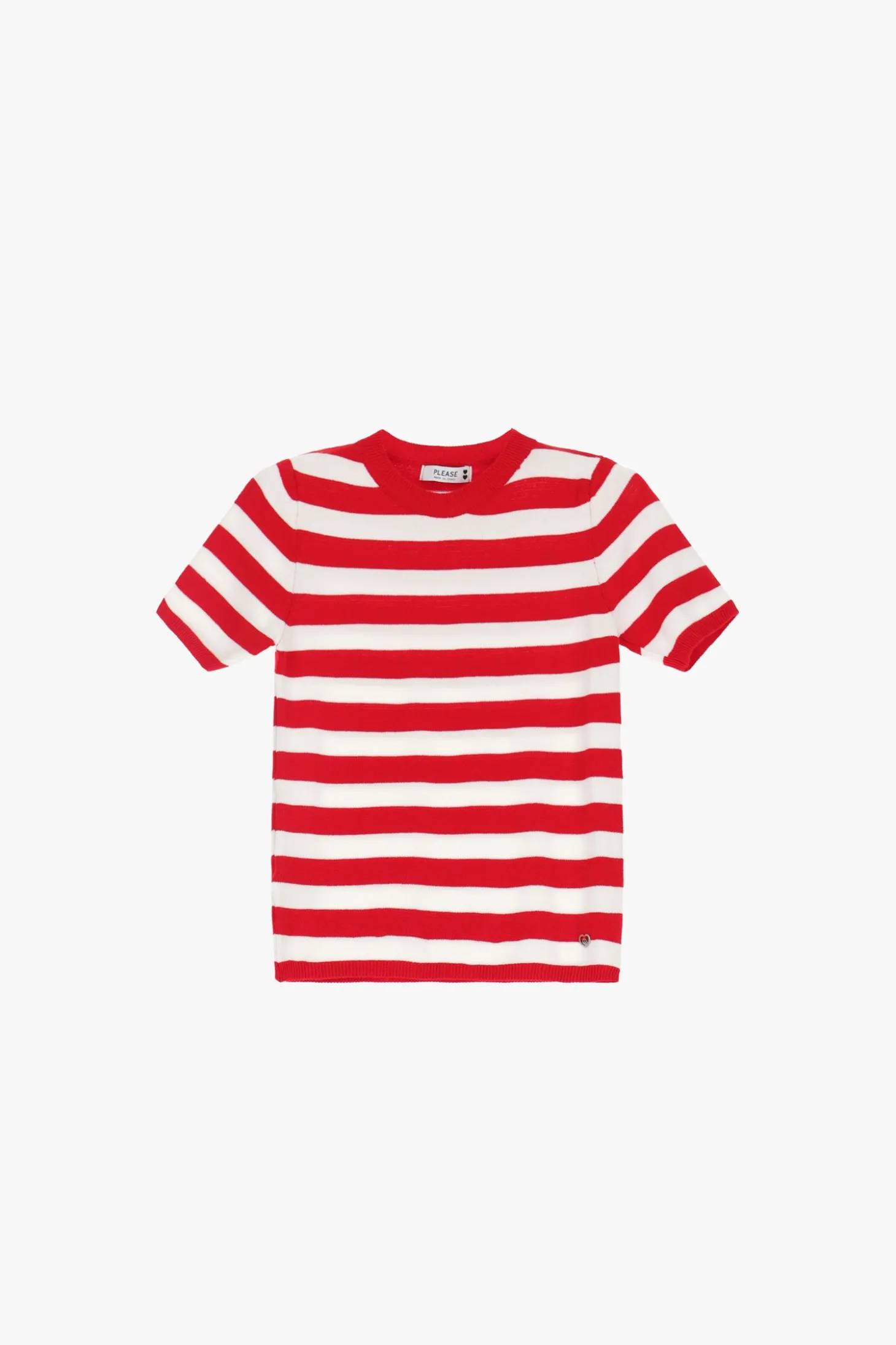 Maglia a righe maniche corte