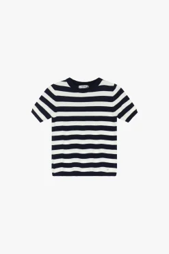 Maglia a righe maniche corte