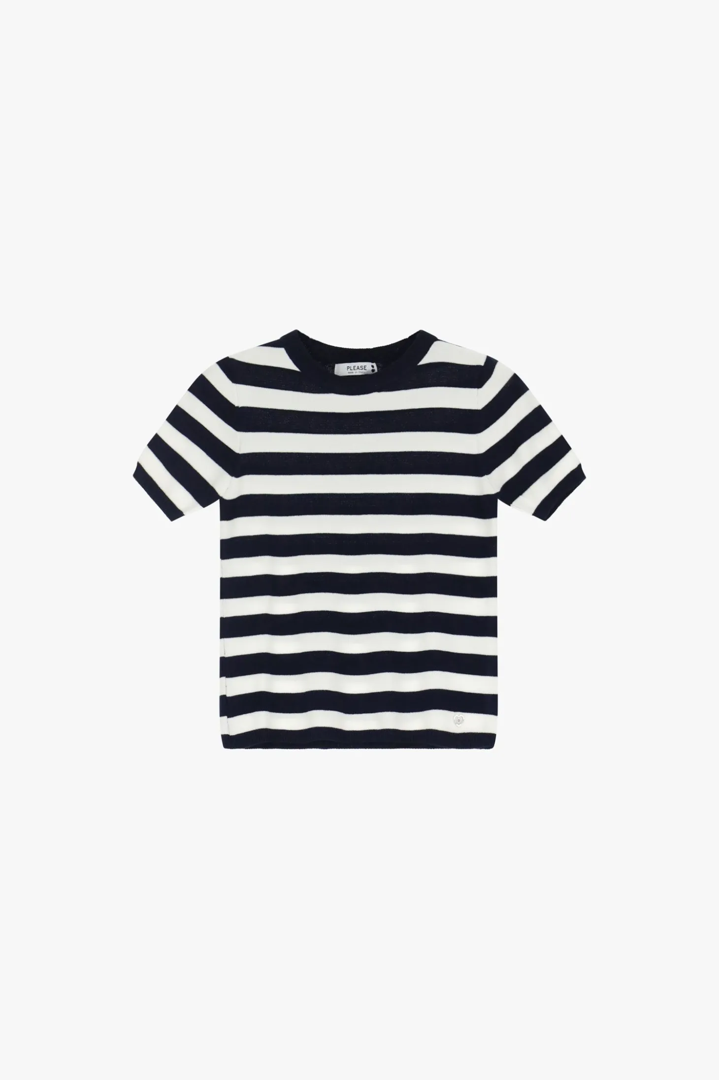 Maglia a righe maniche corte