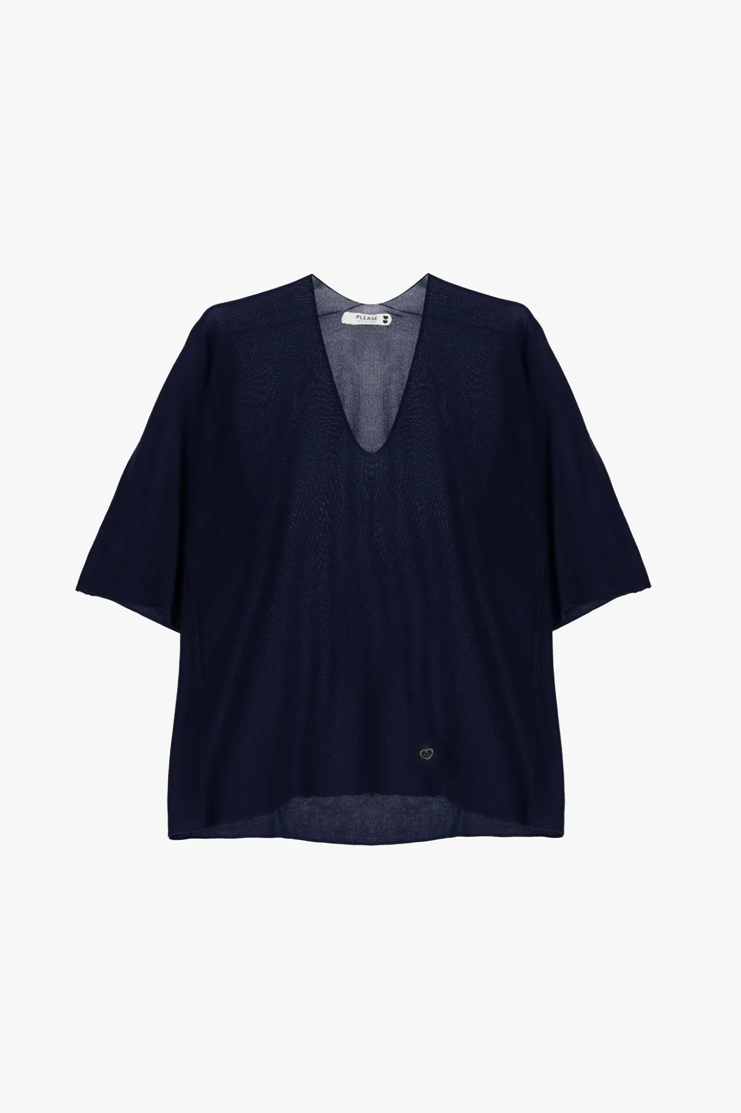 Maglia monocolour con scollo a V