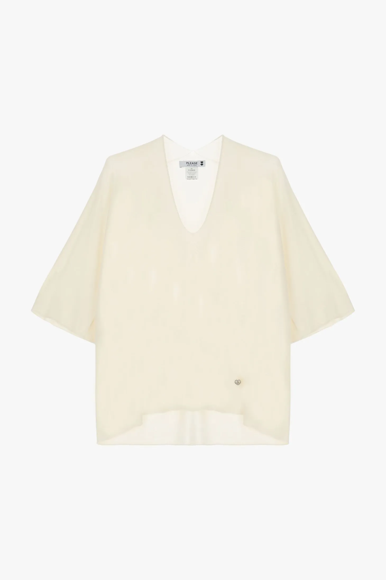 Maglia monocolour con scollo a V