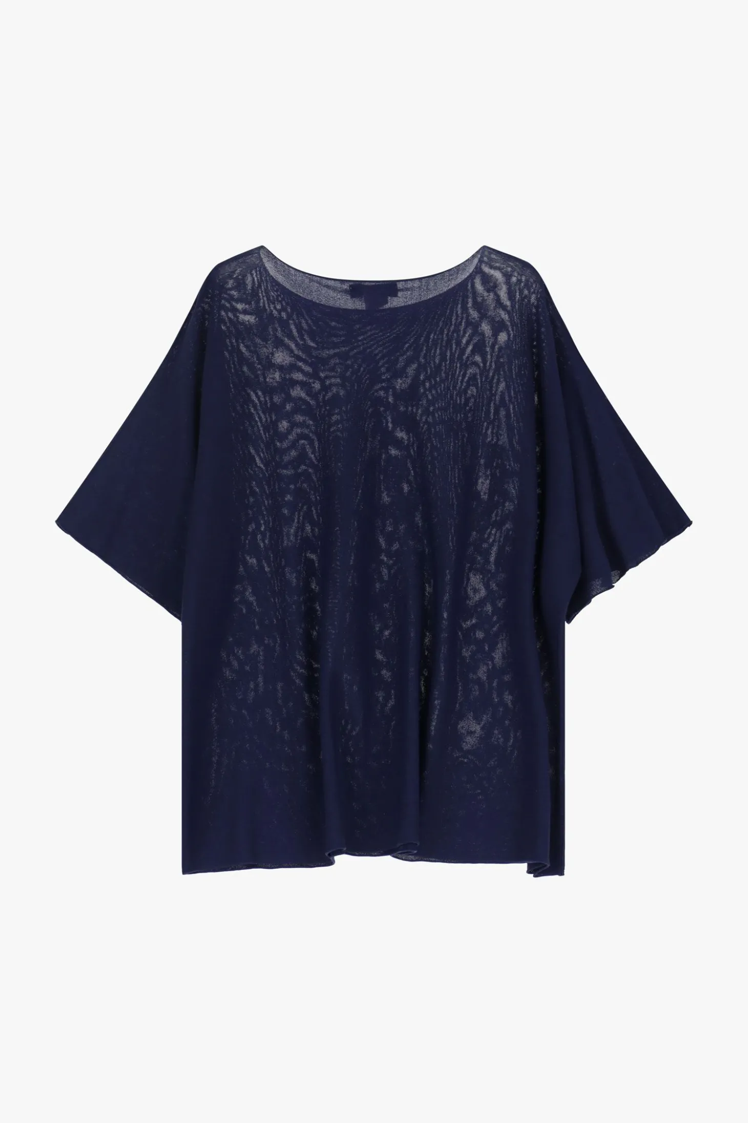 Maglia oversize monocolour con maniche corte risvoltate