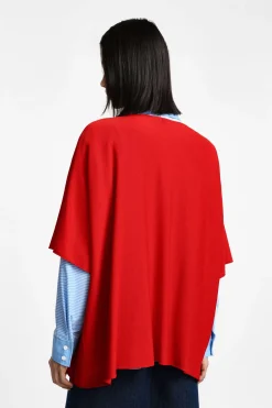 Maglia oversize monocolour con maniche corte risvoltate