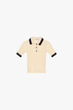 Maglione a polo maniche corte