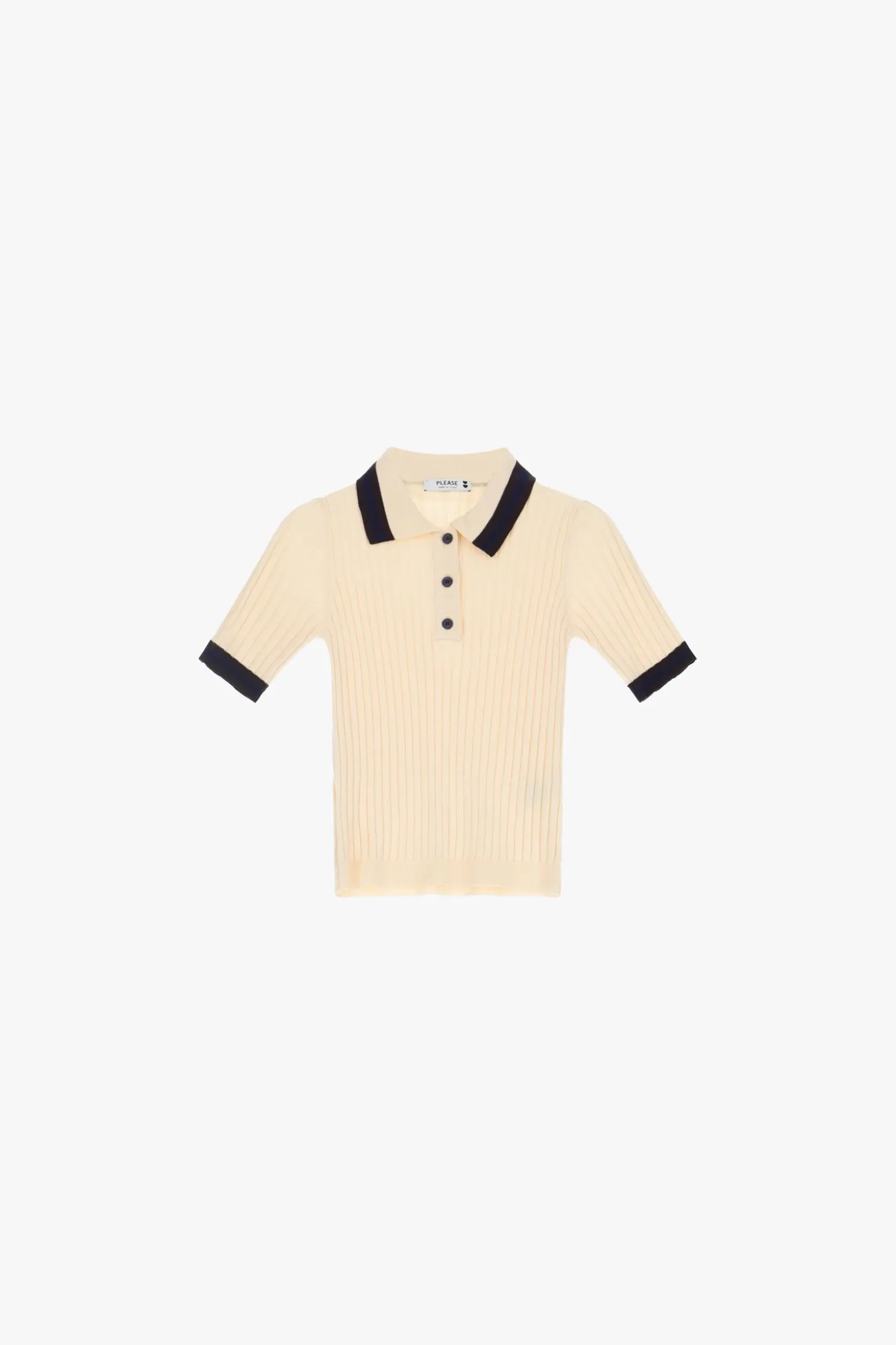 Maglione a polo maniche corte