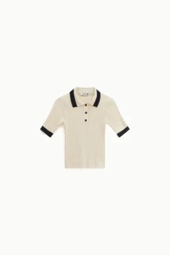 Maglione a polo maniche corte