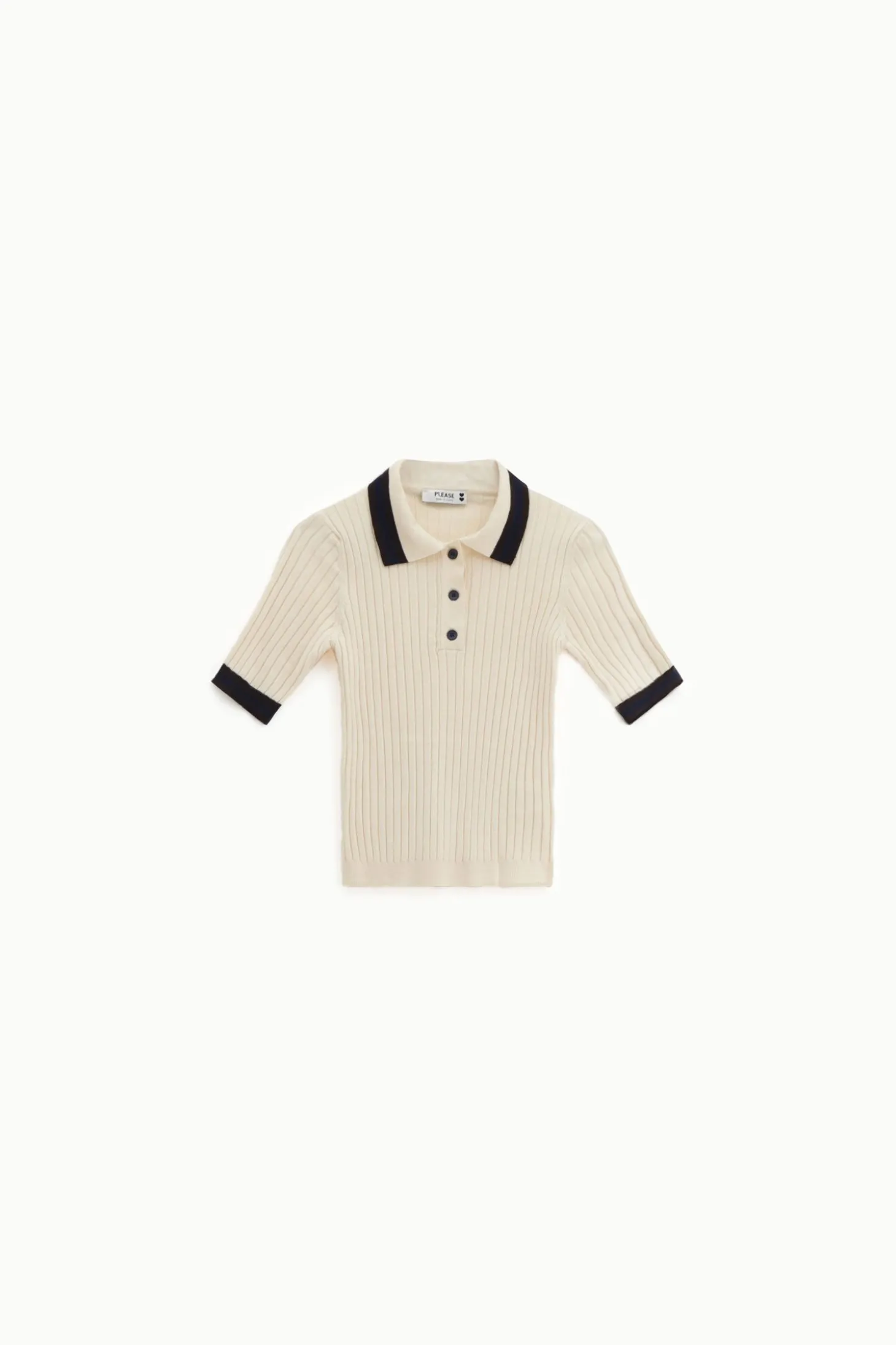 Maglione a polo maniche corte