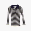 Maglione a righe con colletto