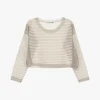 Maglione a righe con maniche lunghe