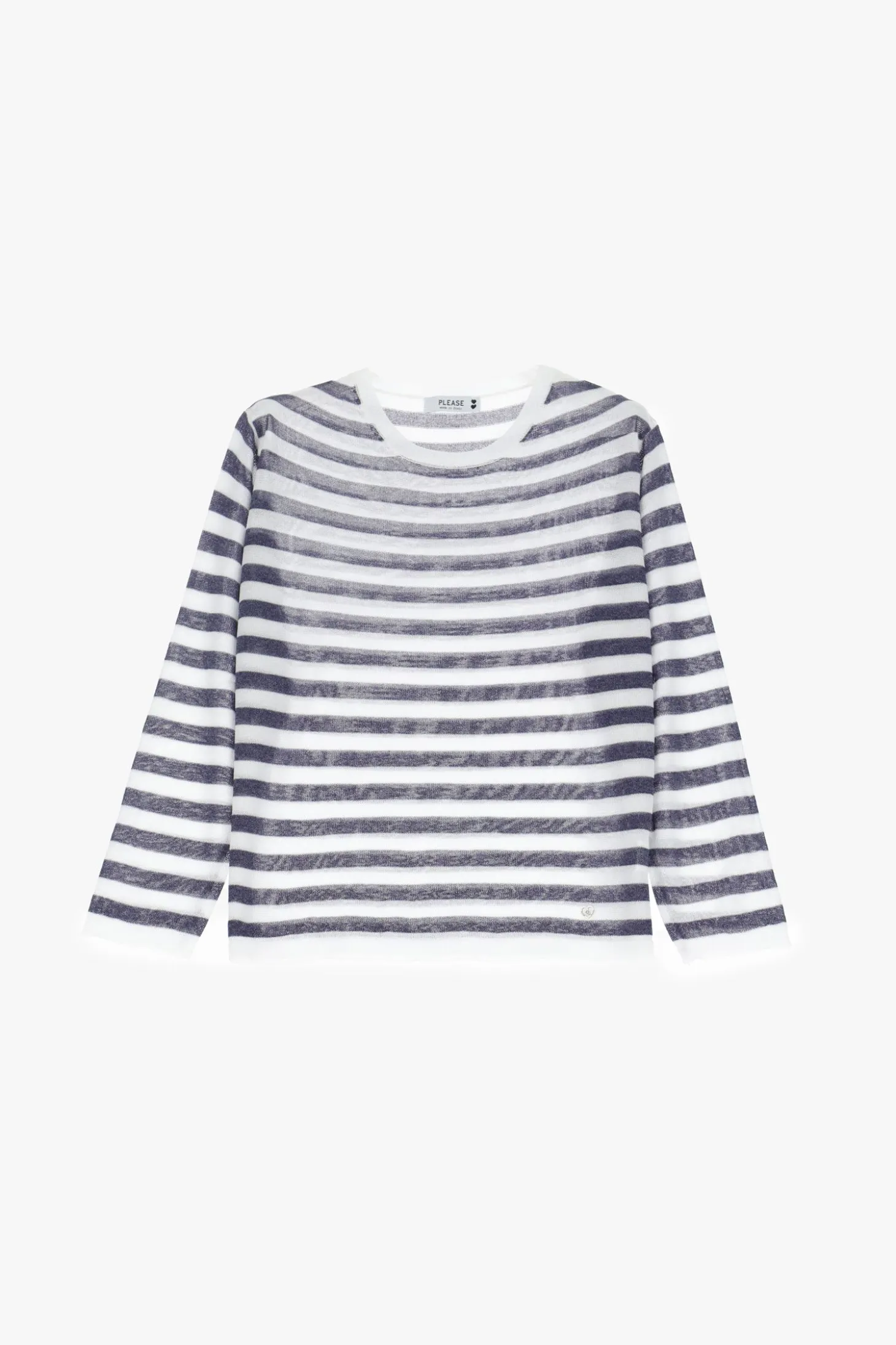 Maglione a righe con maniche lunghe