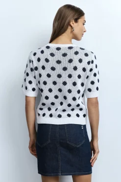 Maglione girocollo a pois