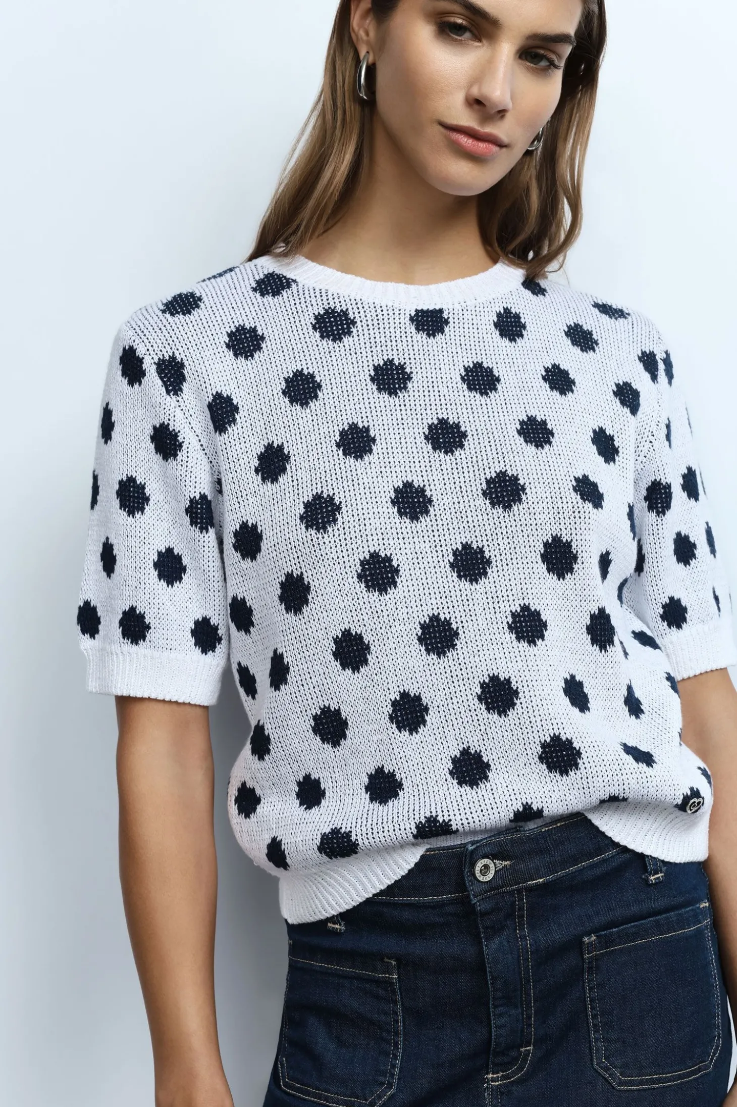 Maglione girocollo a pois