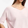Maglione scollo a v mezze maniche