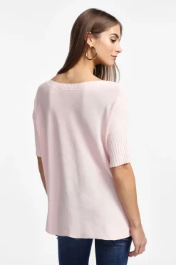 Maglione scollo a v mezze maniche