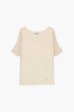 Maglione scollo a v mezze maniche