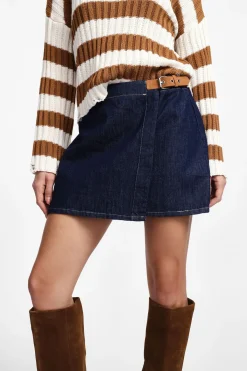 Minigonna di jeans con cinturino